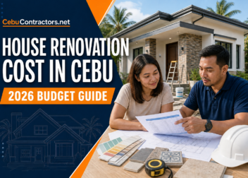 Filipino homeowner and contractor reviewing a 2026 house renovation budget for a Cebu home